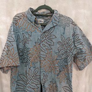 Reyn Spooner Blue Floral Aloha Shirt (Extra Large) - Excellent Condition